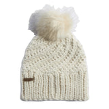 Women’s The Maizy Knit Faux Fur Pom Beanie Coal Headwear