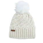 Women’s The Maizy Knit Faux Fur Pom Beanie Coal Headwear