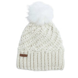 Women’s The Maizy Knit Faux Fur Pom Beanie Coal Headwear
