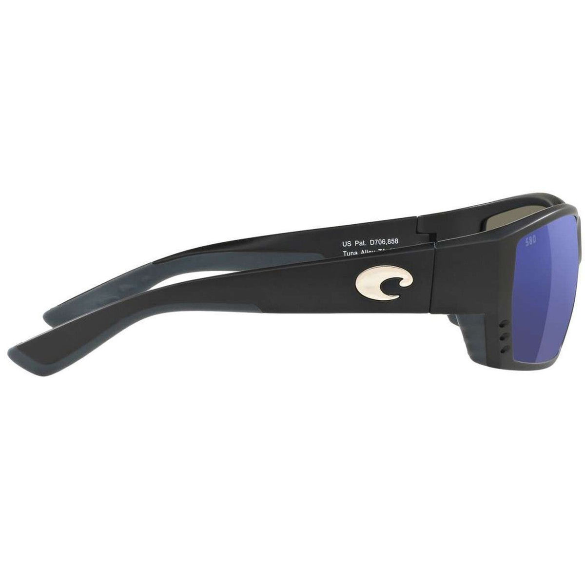 Tuna Alley: 11 Matte Black: Blue Mirror 580G Costa Del Mar