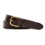 Men’s Duck Head Dark Brown Leather Belt - 232 / 32