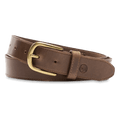 Men’s Duck Head Leather Belt - 208 BROWN WITH BRASS / 32