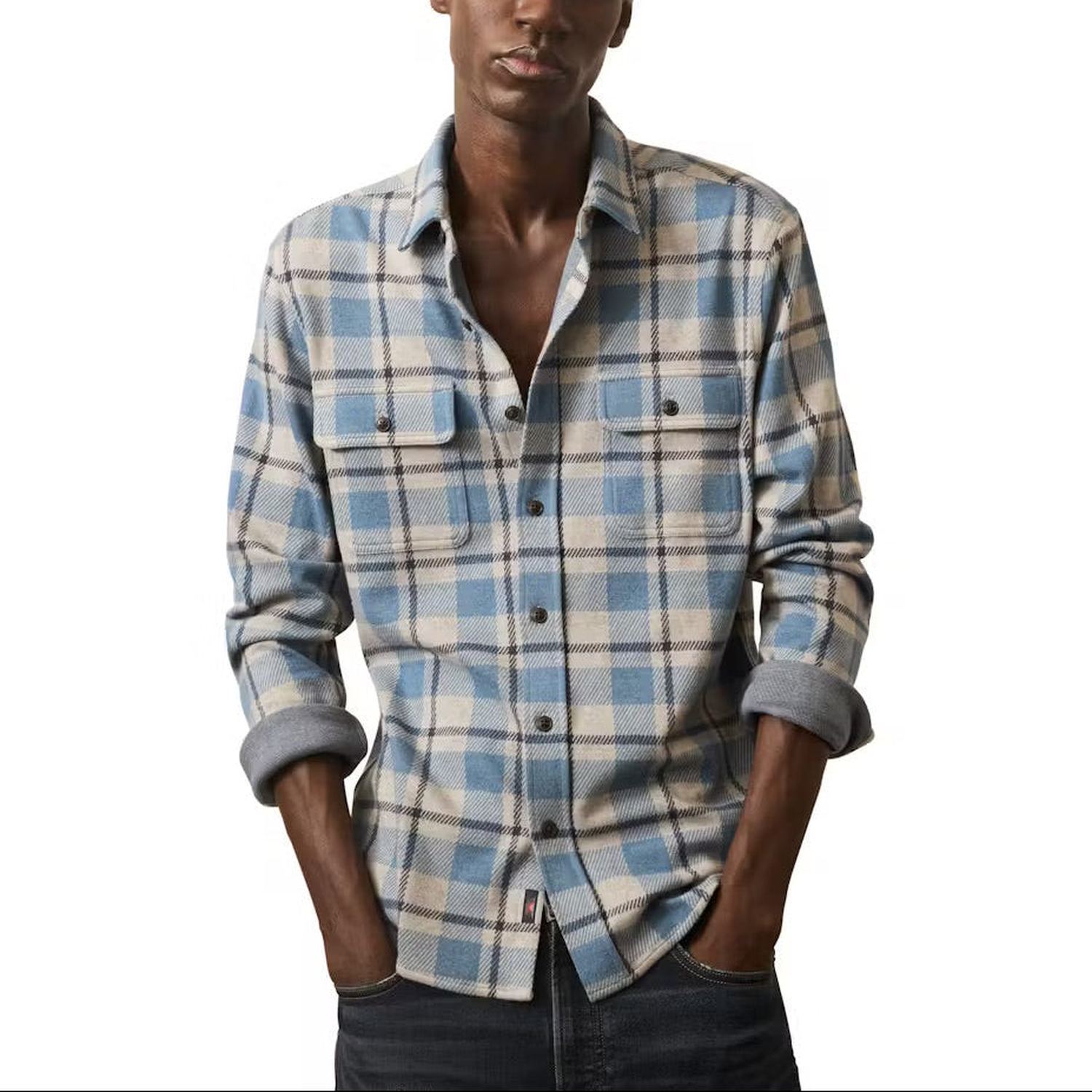Men’s Legend Sweater Shirt Faherty - OVD OVERCAST OCEAN