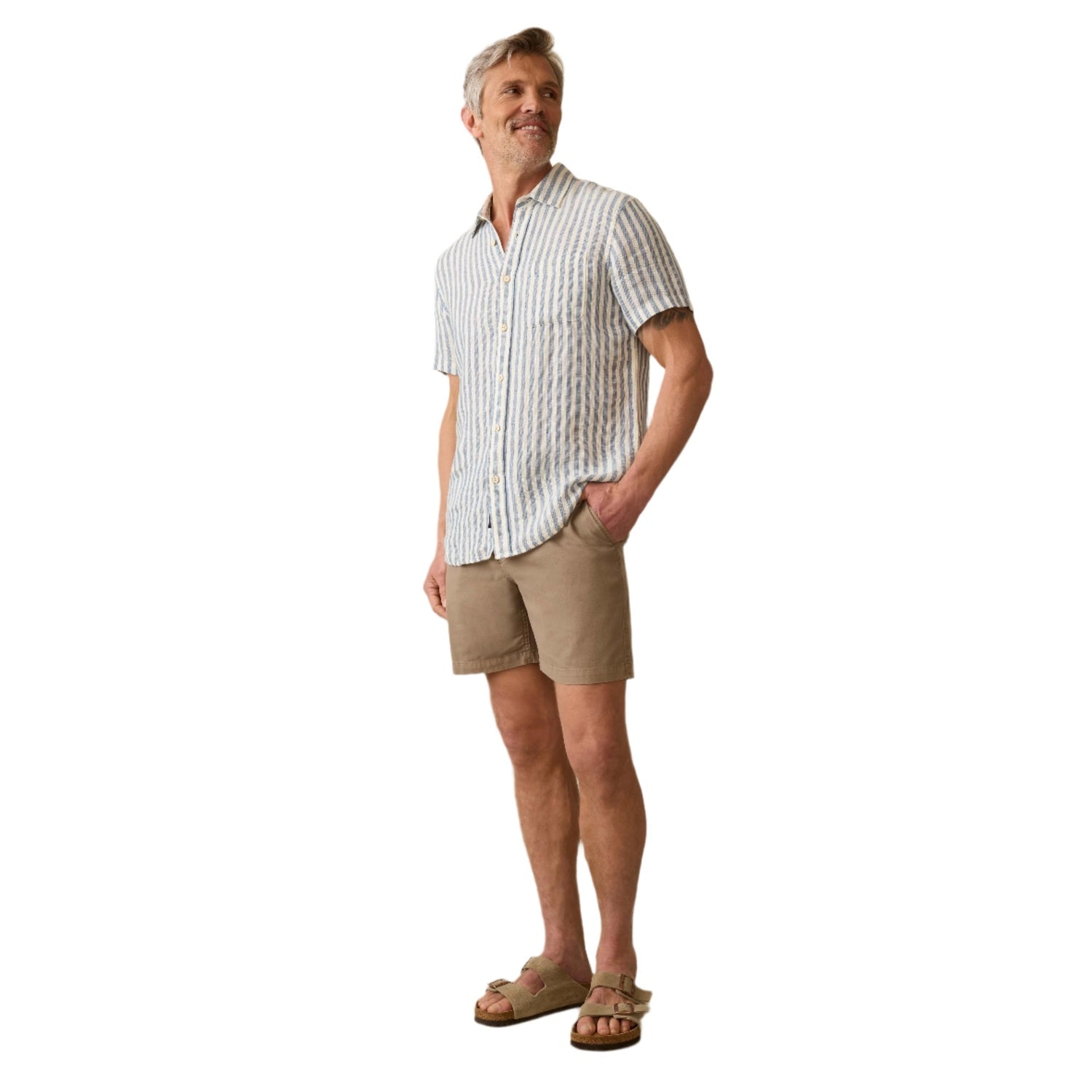 Men’s Short-Sleeve Palma Linen Shirt Faherty