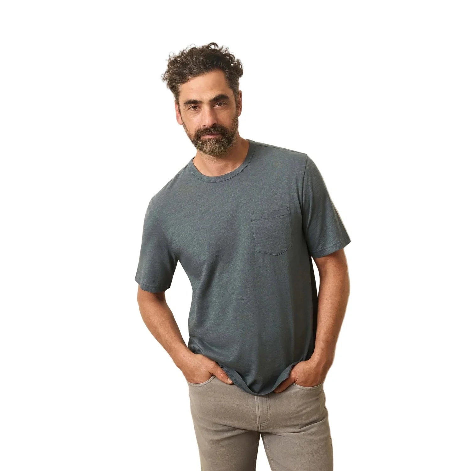 Men’s Sunwashed Pocket Tee Faherty - RUW ROUGH WATERS / S