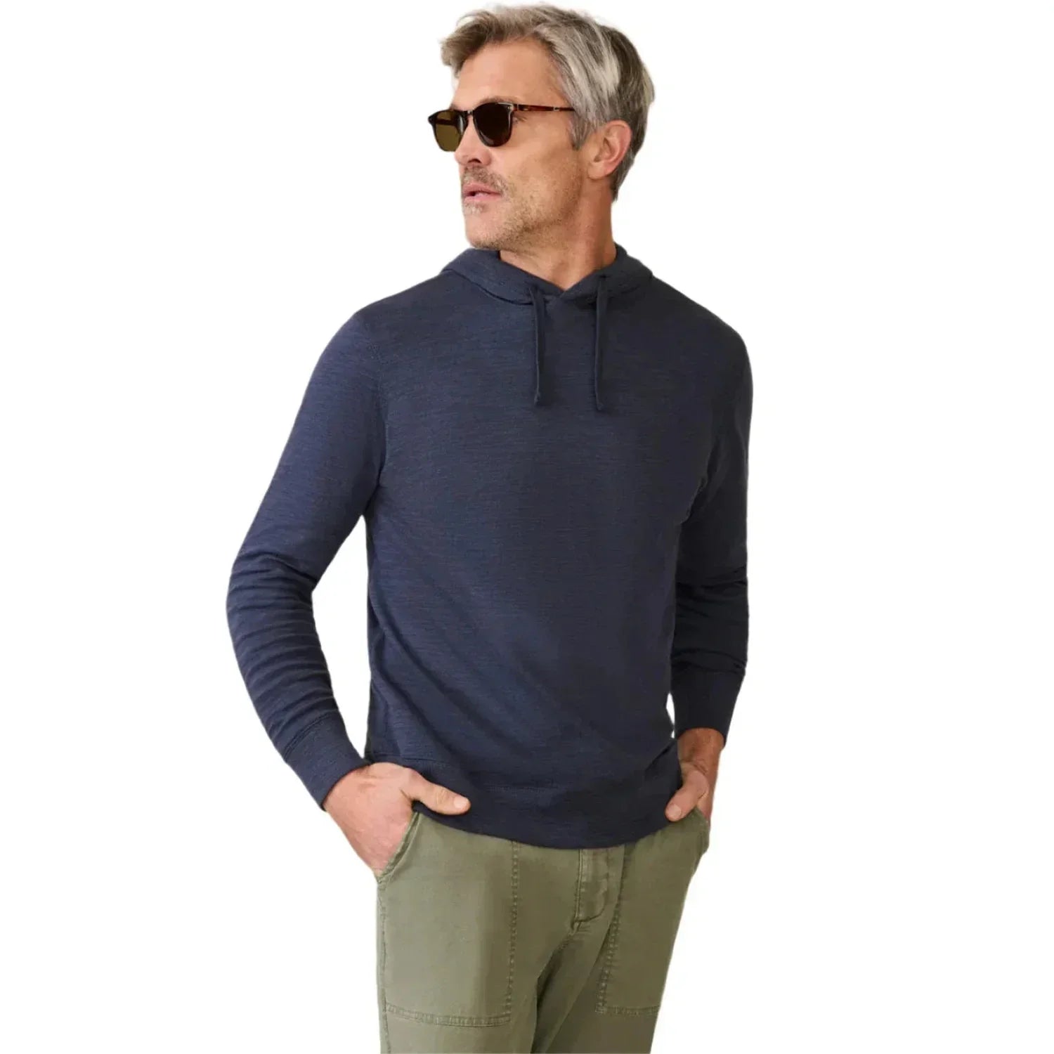 Men’s Sunwashed Slub Hoodie Faherty - BLN BLUE NIGHTS / M