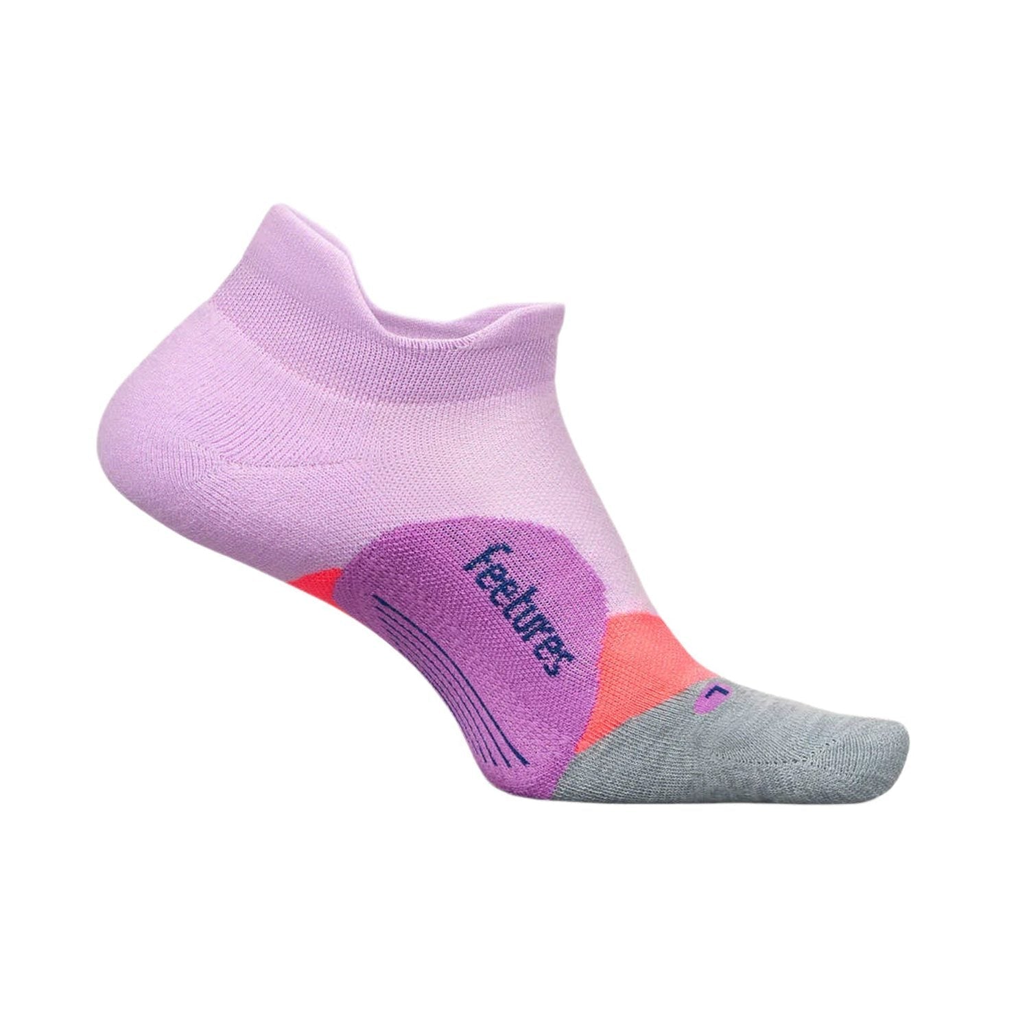 Elite Light Cushion No Show Tab Socks Feetures - ORCHID