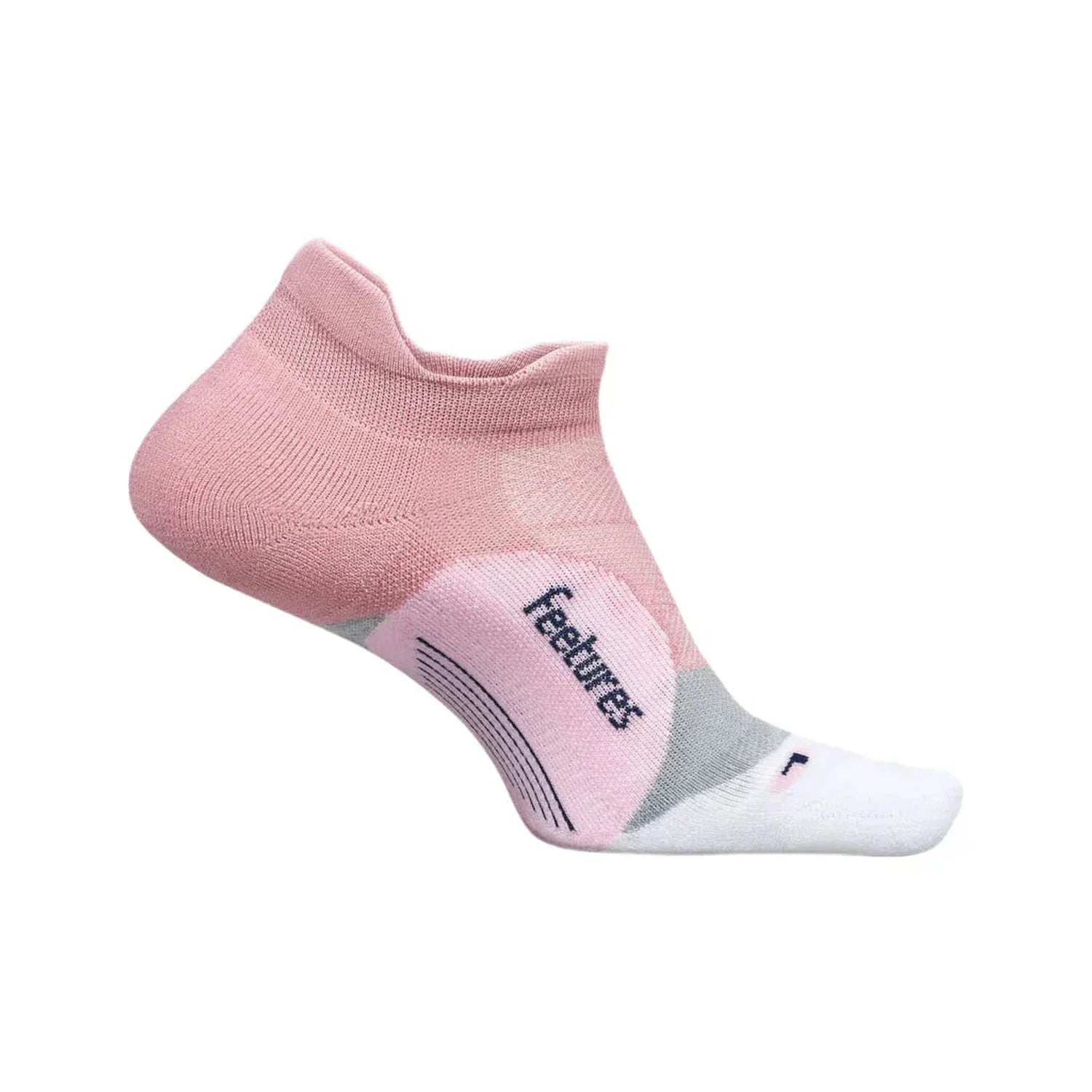 Elite Light Cushion No Show Tab Socks Feetures - PINK