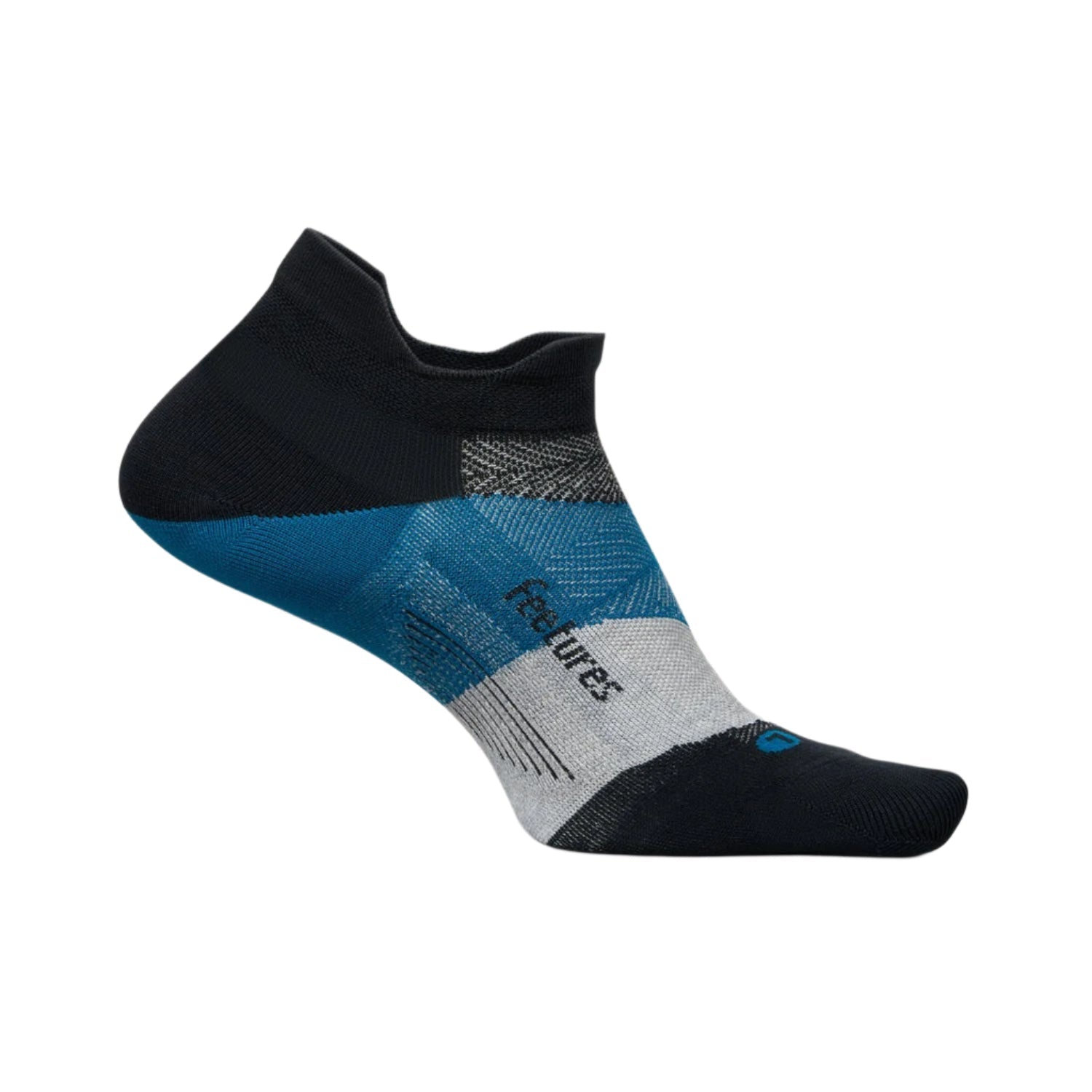 Elite Ultra Light No Show Tab Socks Feetures - BLACK SEA / S