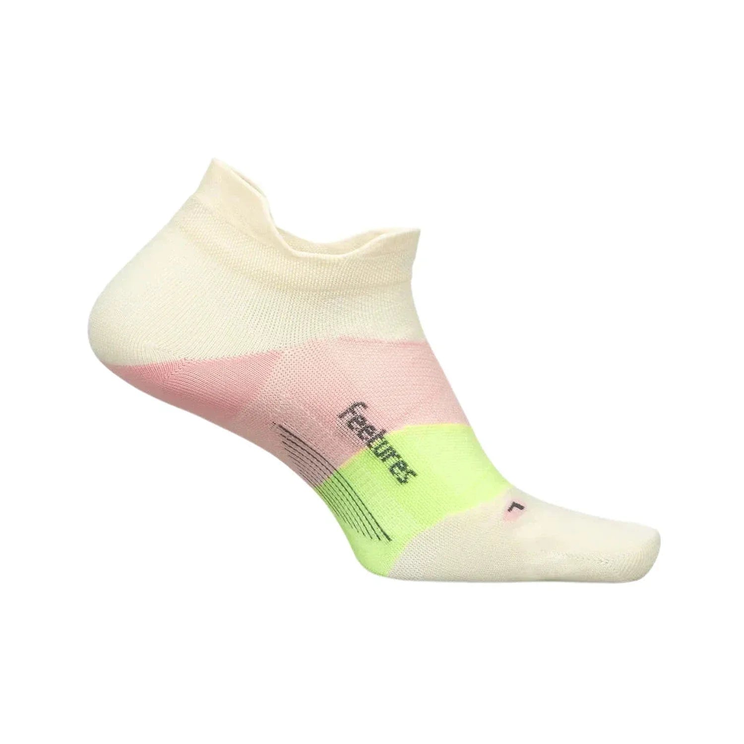 Elite Ultra Light No Show Tab Socks Feetures - SANDY MELON