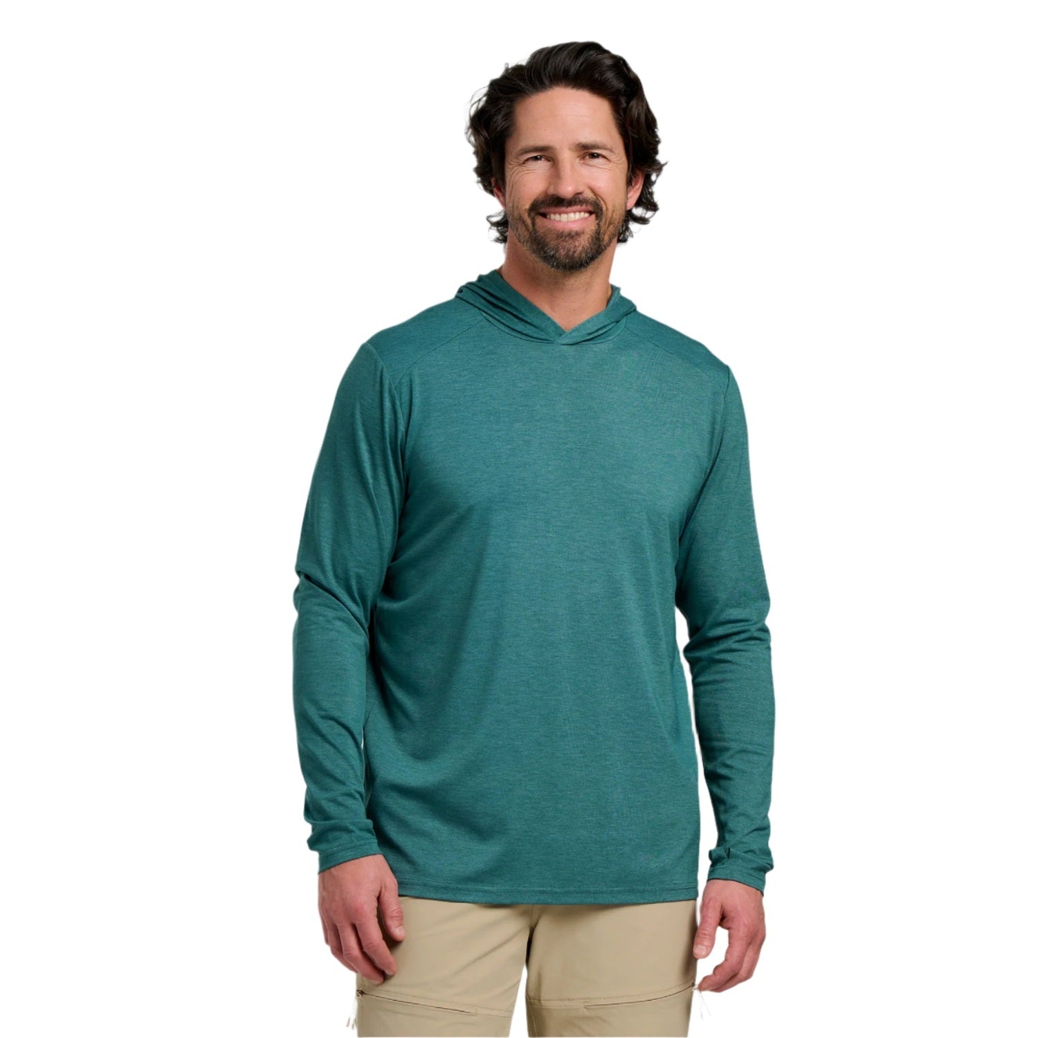 Men’s Bamboo Shade Hoody Free Fly Apparel - HEATHER SEA