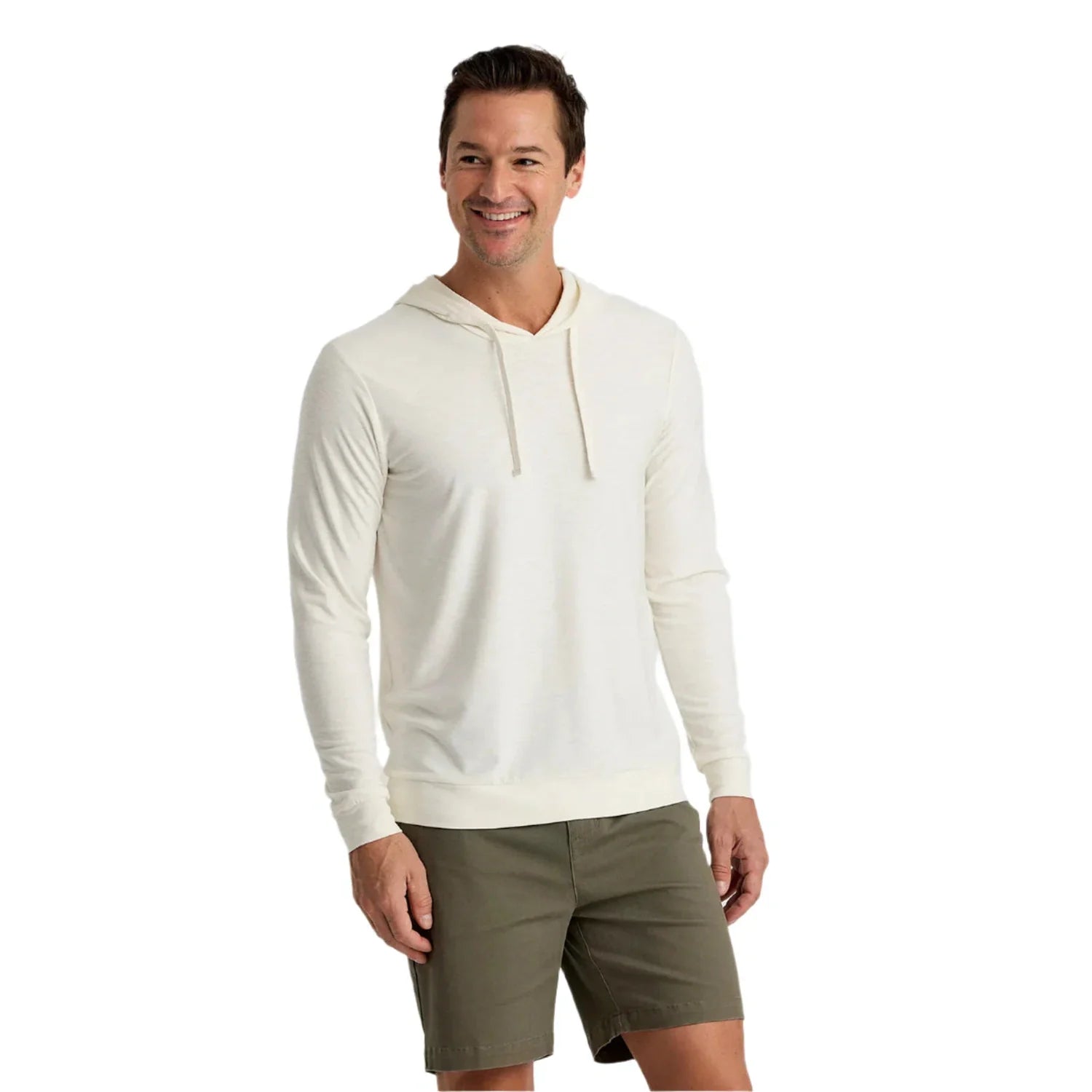 Men’s Bamboo Slub Hoodie II Free Fly Apparel - SEA SALT / S