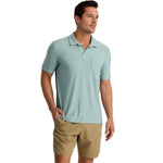 Men’s Bamboo Slub Polo II Free Fly Apparel - OCEAN MIST / S