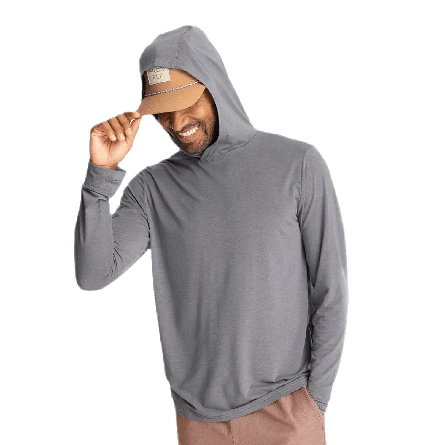 Men’s Elevate Lightweight Hoodie Free Fly Apparel - SMOKE