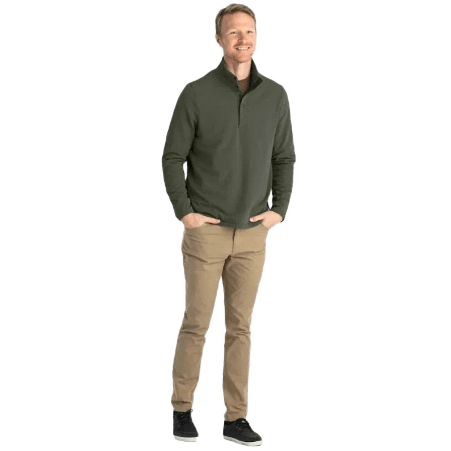 Men’s Gridback Fleece Snap Pullover Free Fly Apparel