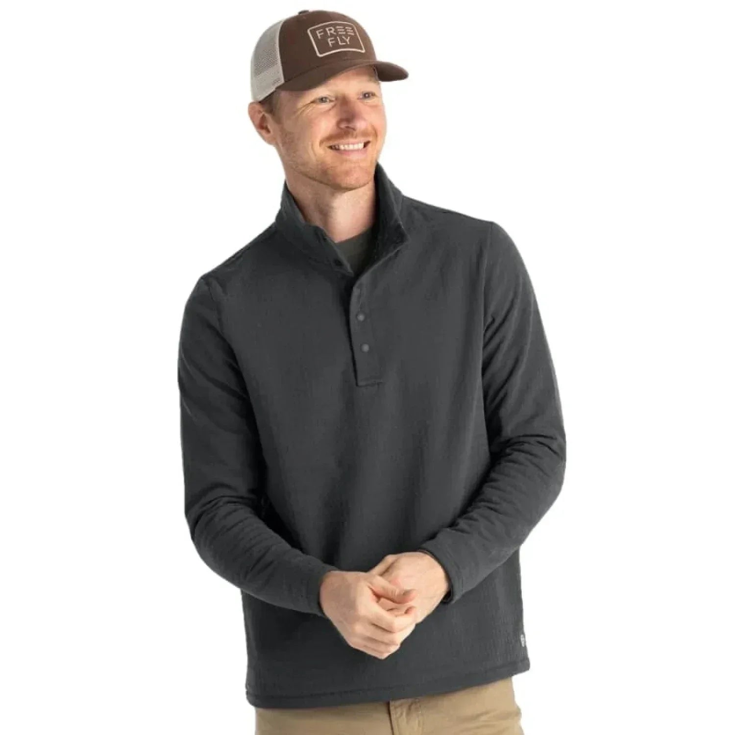 Men’s Gridback Fleece Snap Pullover Free Fly Apparel