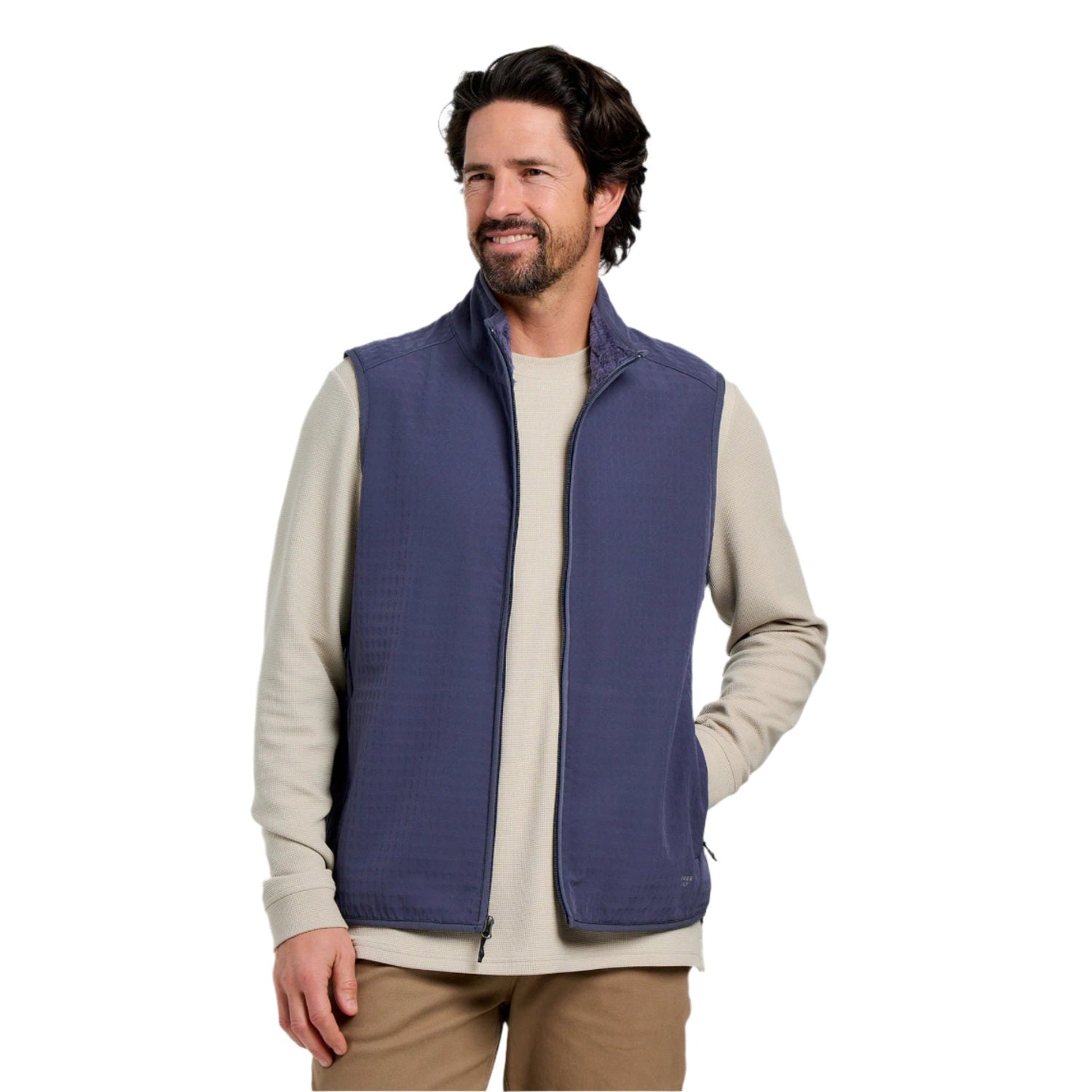 Men’s Gridback Fleece Vest Free Fly Apparel - STORM CLOUD