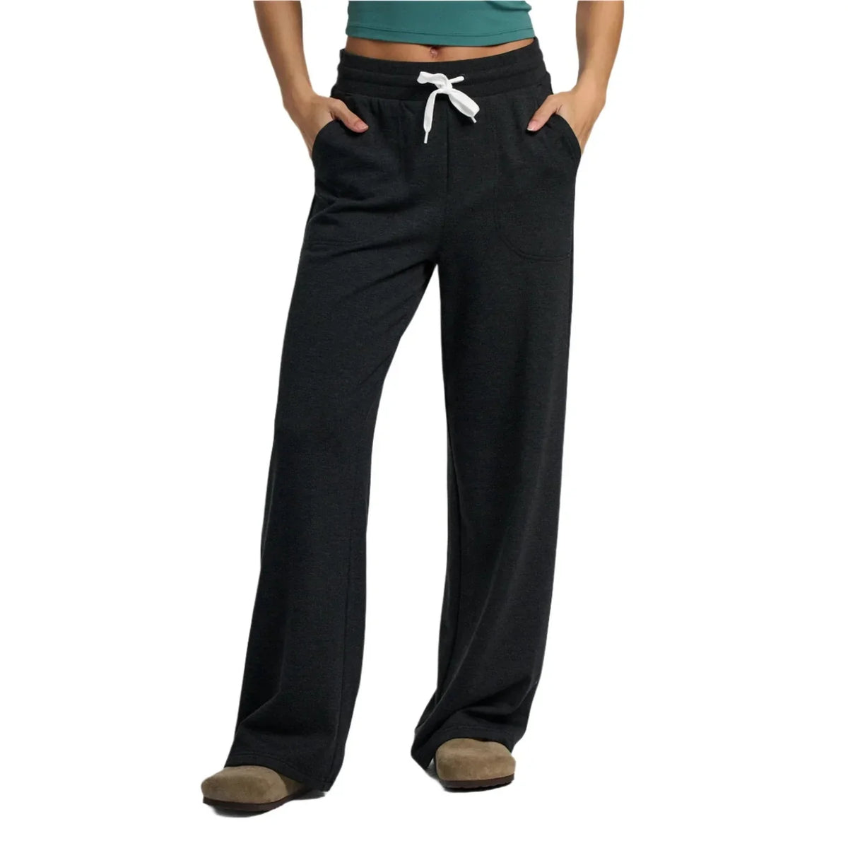 Women’s Bamboo Lightweight Fleece Wide Leg Pant Free Fly