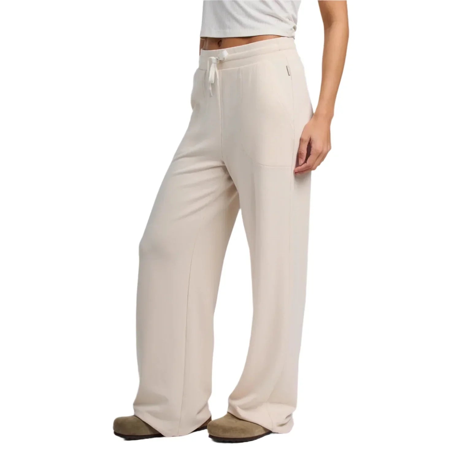 Women’s Bamboo Lightweight Fleece Wide Leg Pant Free Fly