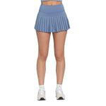 Women’s Pleated Tennis Skirt Gold Hinge - DUSTY BLUE / XS