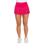 Women’s Pleated Tennis Skirt Gold Hinge - HOT PINK / XS