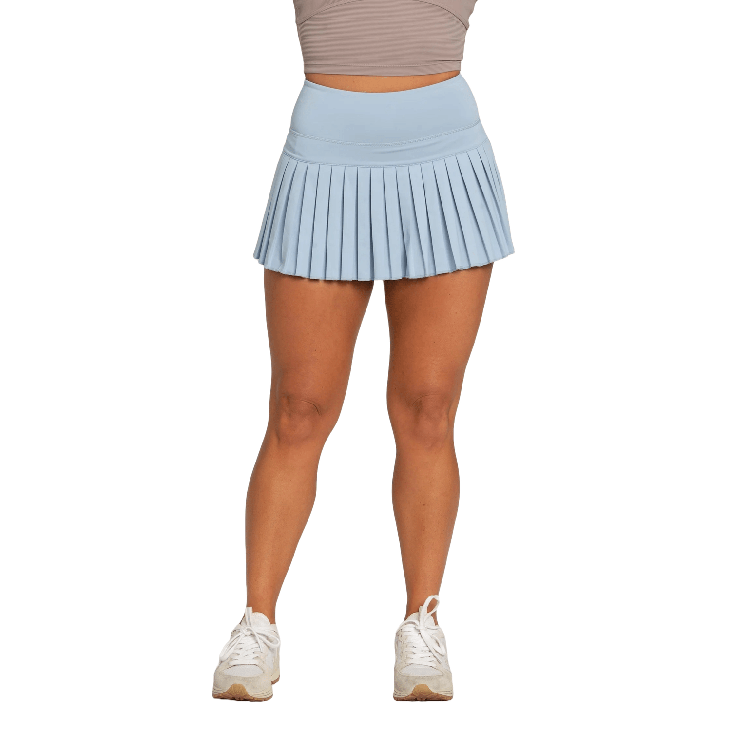 Women’s Pleated Tennis Skirt Gold Hinge - PALE BLUE / XS