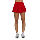 Women’s Pleated Tennis Skirt Gold Hinge - RUBY / XS