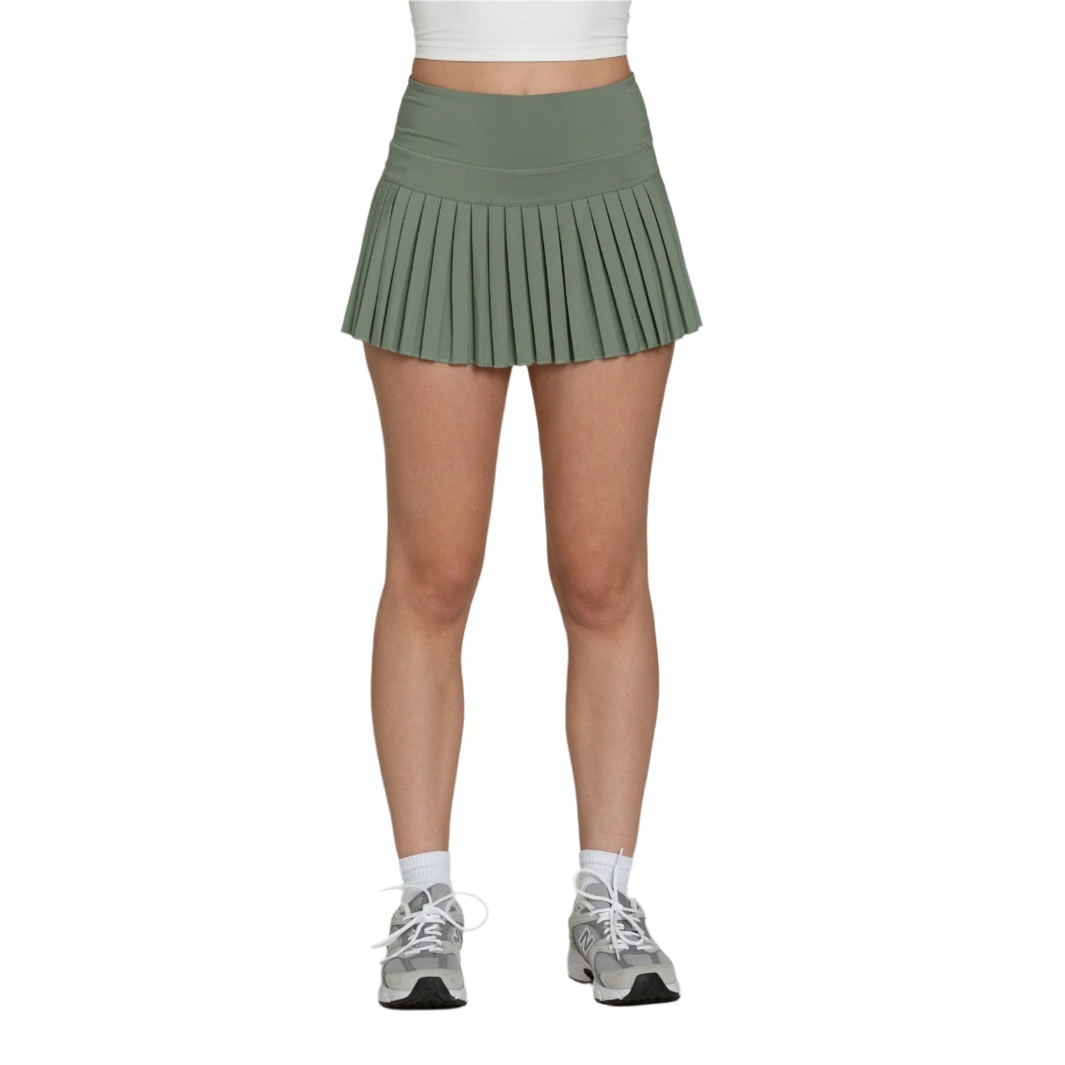 Women’s Pleated Tennis Skirt Gold Hinge - SEA GREEN / XS