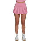 Women’s Pleated Tennis Skirt Gold Hinge - TRUE PINK / XS