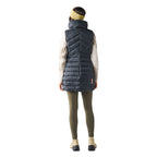 Women's Kapa II Down Insulated Vest in Black, on model back