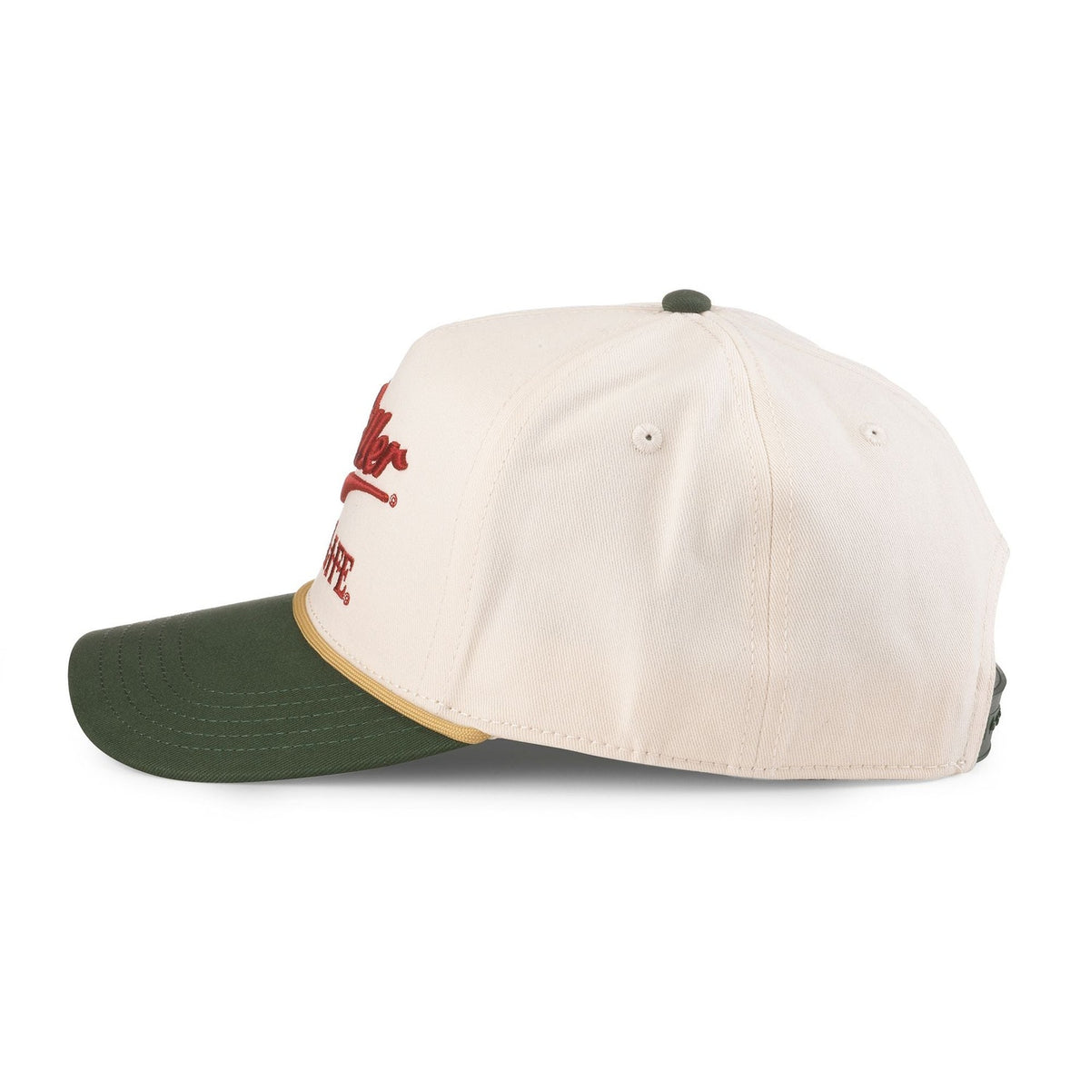 Miller High Life Scottie Hat in Ivory/Dark Green, side