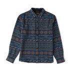 Men's Journey Jacquard Long Sleeve Flannel in Navy, front