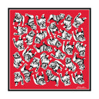 Sic 'Em Gameday Scarf in Red, flat
