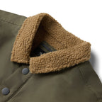 Men's Hebrides 2.0 Sherpa Jacket in Military, sherpa collar detail
