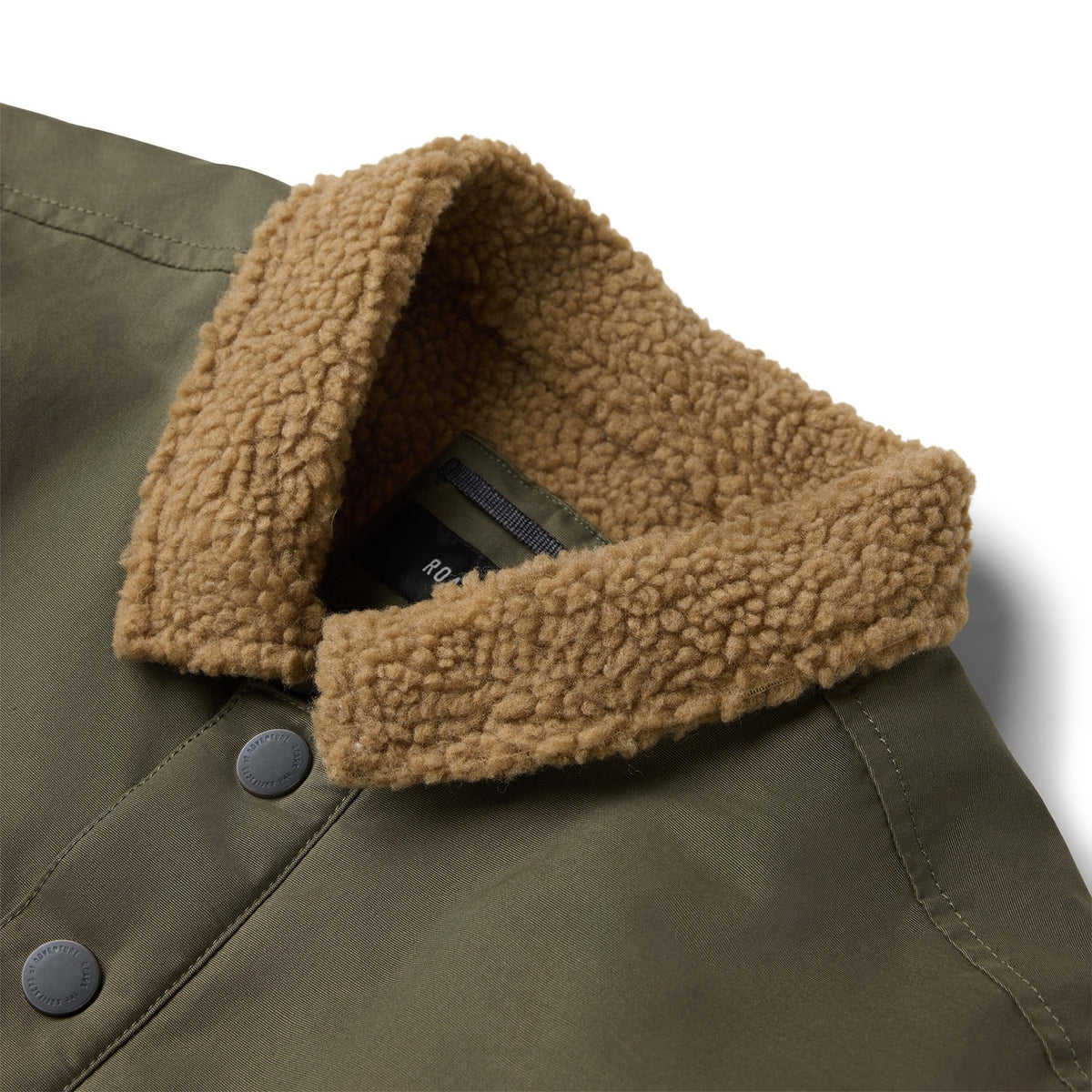 Men's Hebrides 2.0 Sherpa Jacket in Military, sherpa collar detail