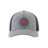 HC Red Circle Logo Trucker | Heather Navy High Country