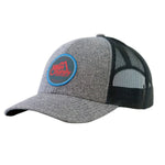 HC Red Circle Logo Trucker | Heather Navy High Country