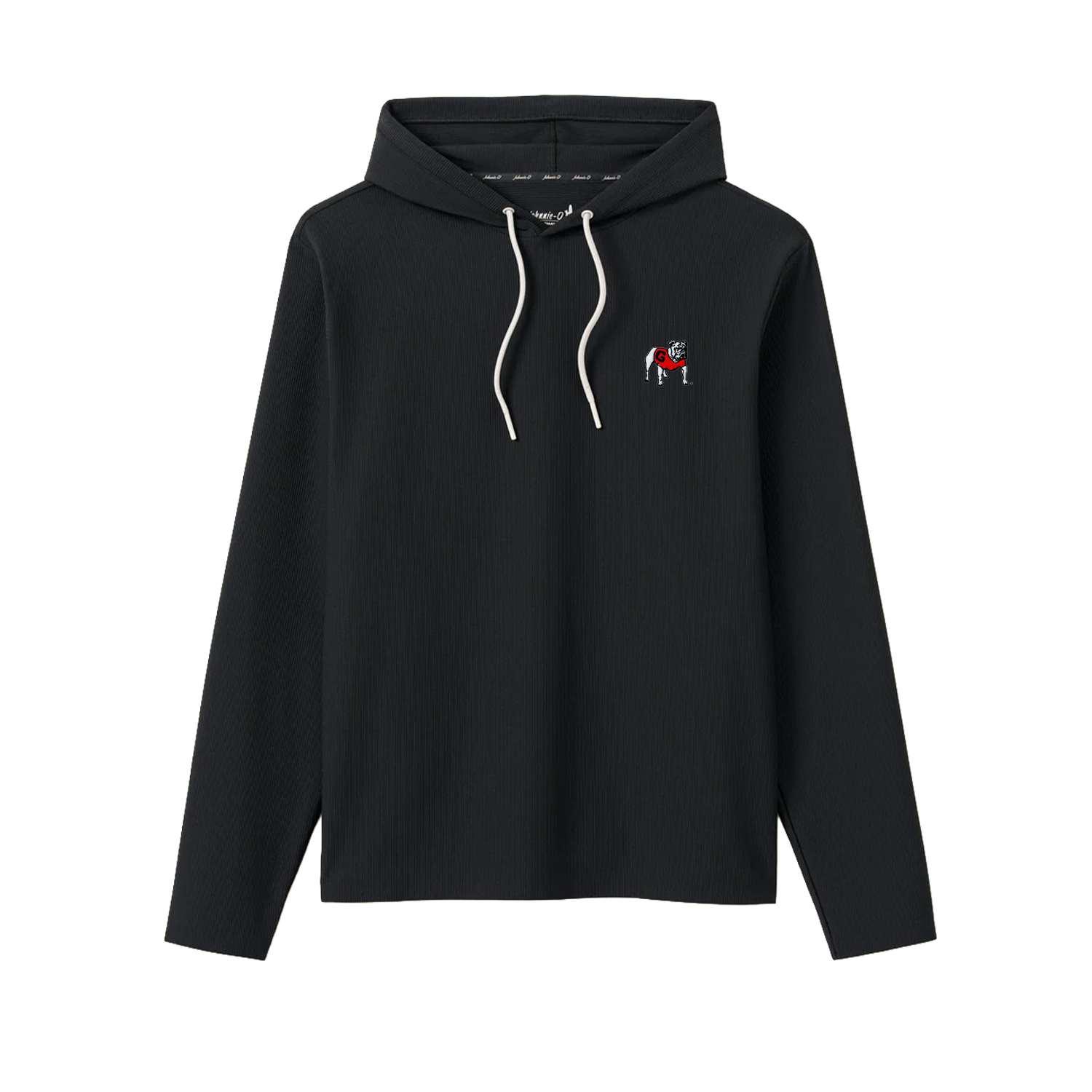 Men’s Hoppin Ribbed Knit Performance Hoodie UGA johnnie-O