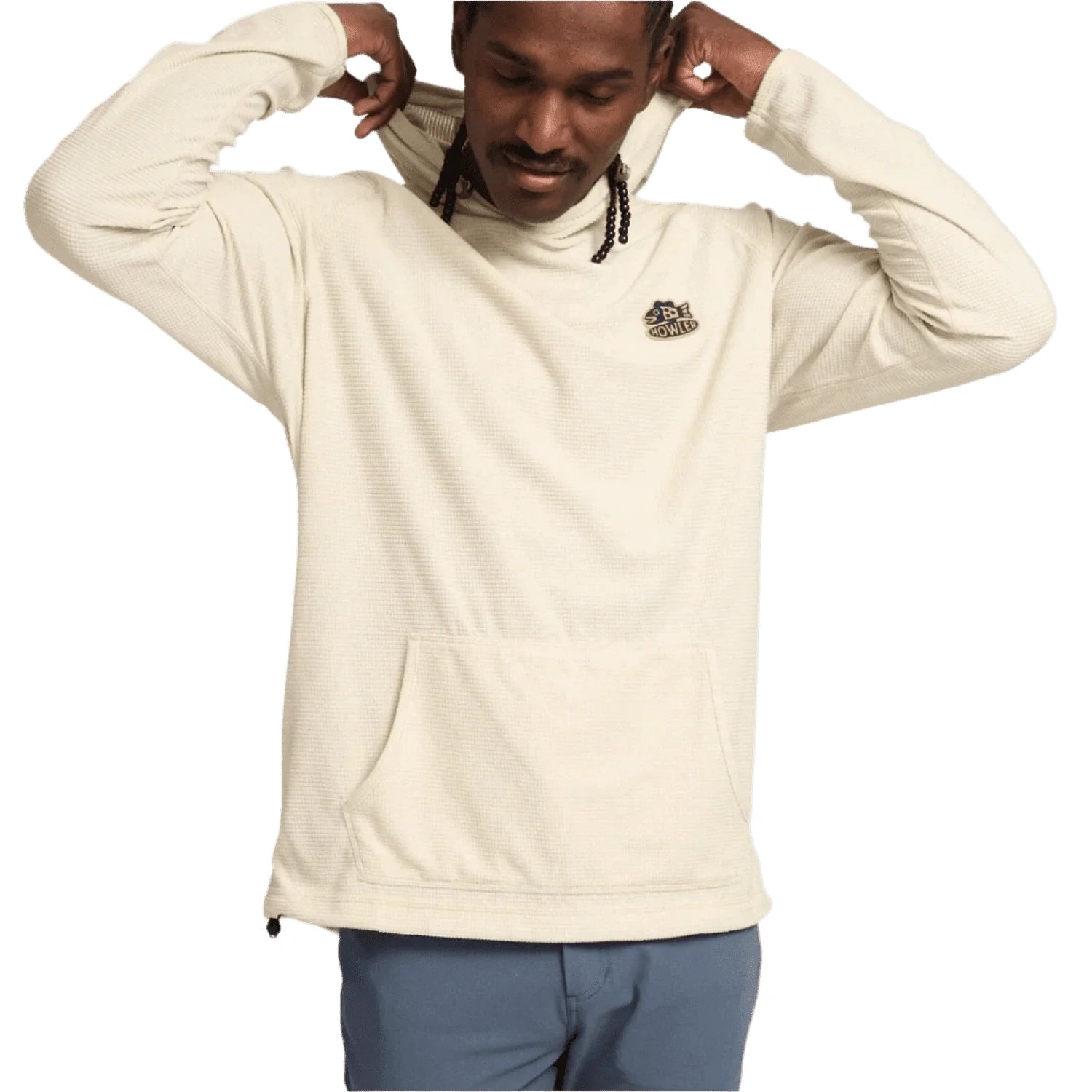 Men’s Palo Duro Grid Fleece Hoodie Howler Bros - OATMEAL / S