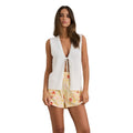Women’s Gigi Longline Knit Vest Rhythm - WHITE / XS