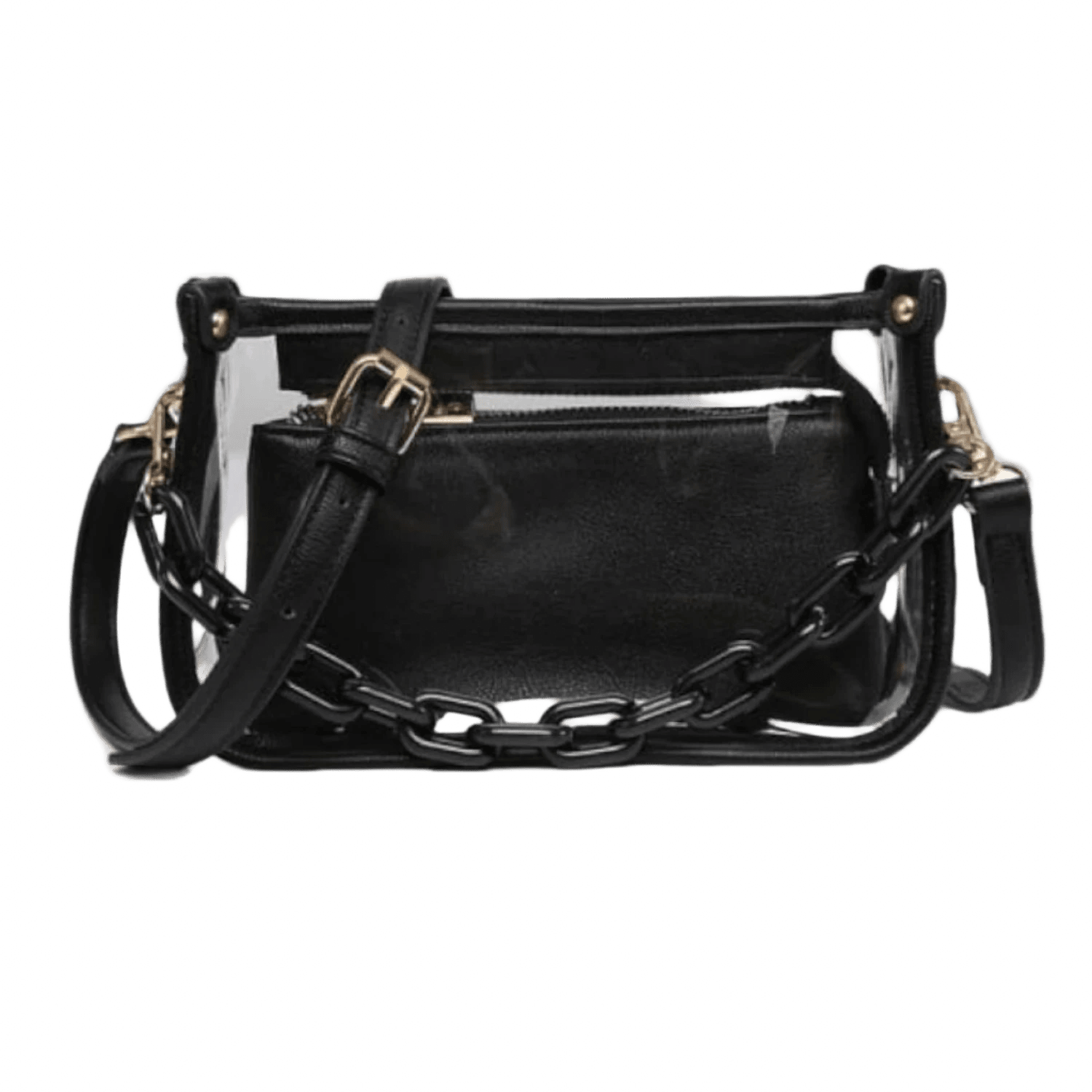 Jessica Clear Crossbody Jen & Co - BLACK