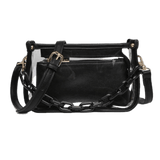 Jessica Clear Crossbody Jen & Co - BLACK