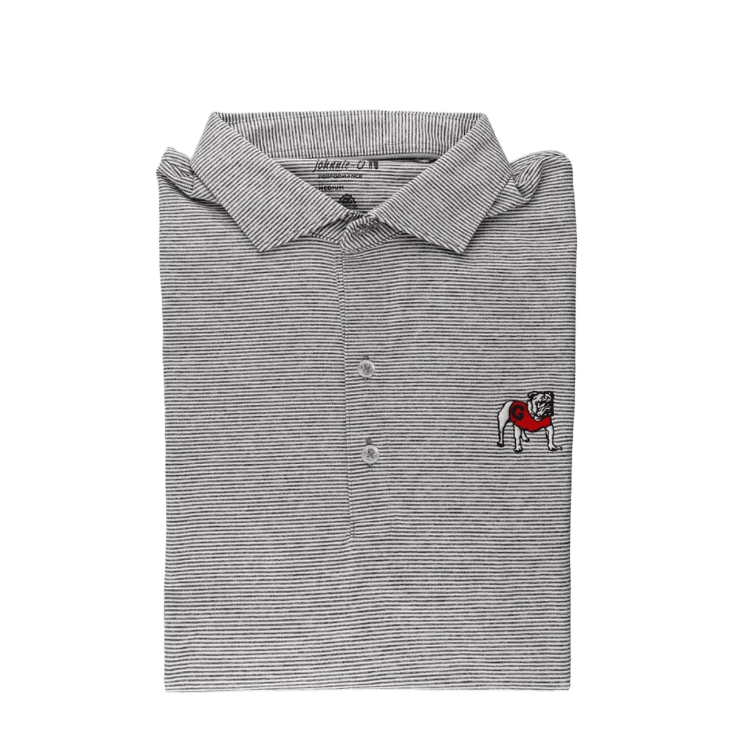 Lyndonn UGA Striped Jersey Performance Polo johnnie-O