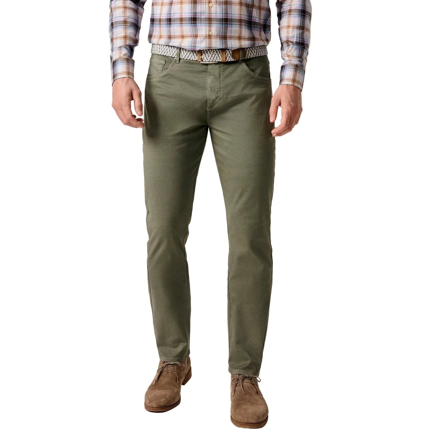 Men’s Carmel Sateen 5-Pocket Pants johnnie-O - AGAVE GREEN