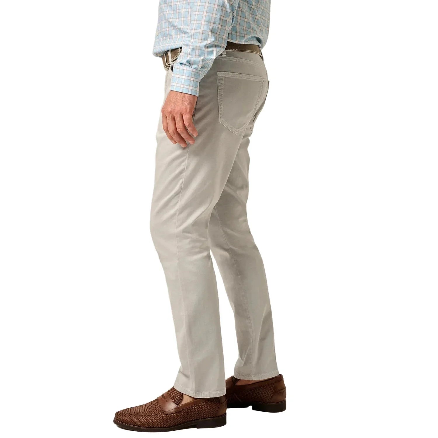 Men’s Carmel Sateen 5-Pocket Pants johnnie-O - CHROME