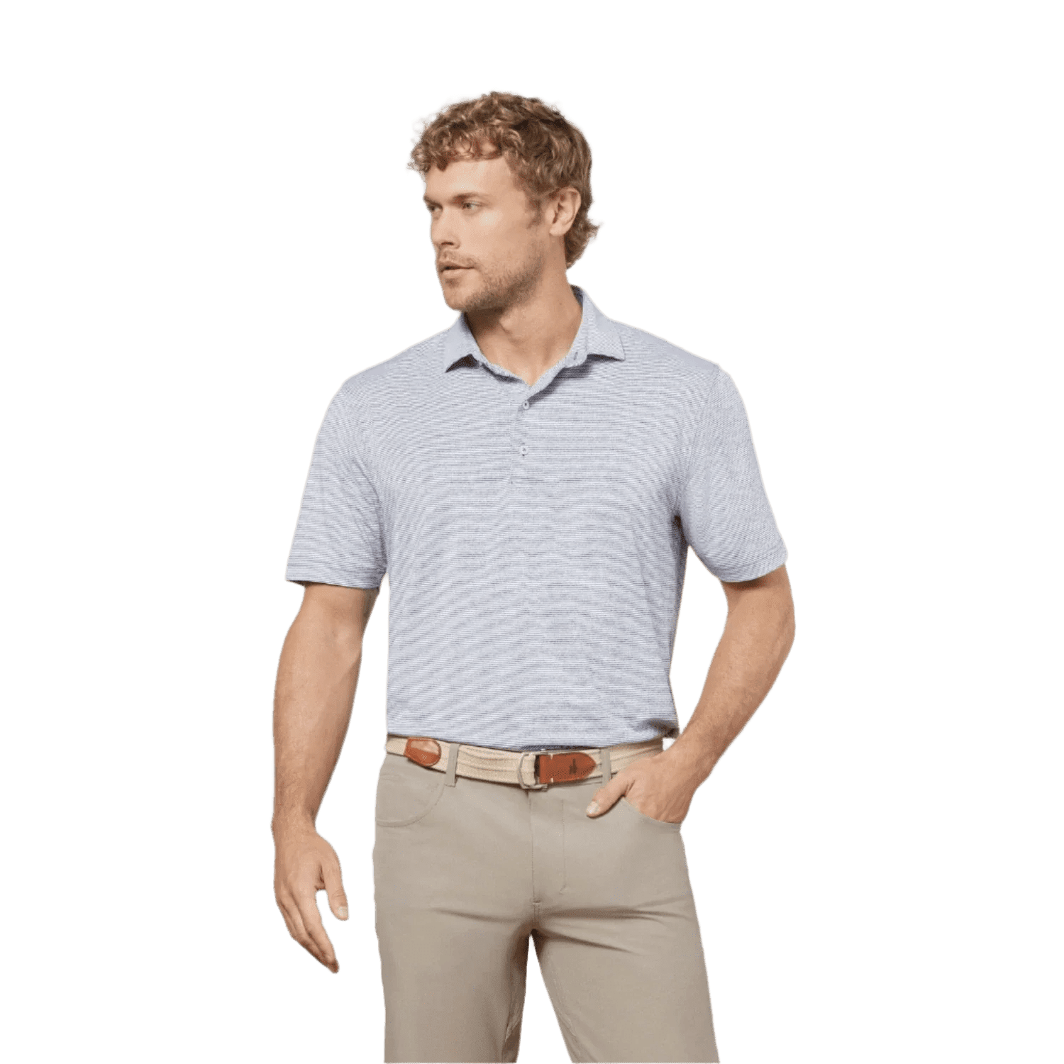 Men’s Lyndonn Striped Polo johnnie-O - HEATHER TWILIGHT / S