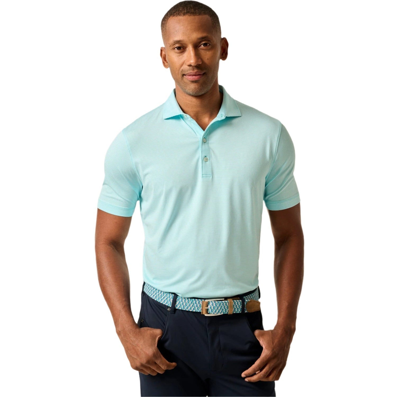 Men’s Lyndonn Striped Polo johnnie-O - PEACOCK / S