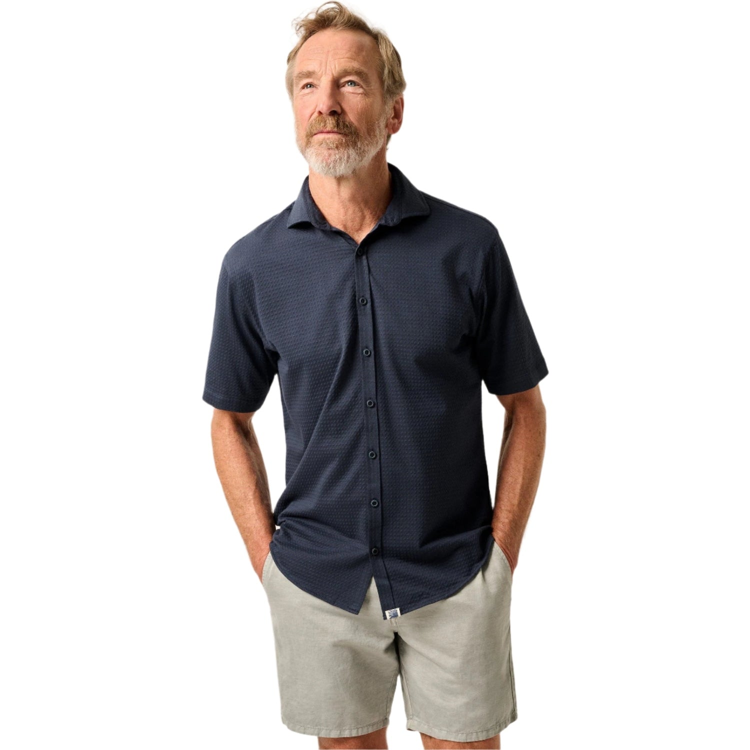 Men’s Short Sleeve Hangin’ Out Knit Button Up Shirt