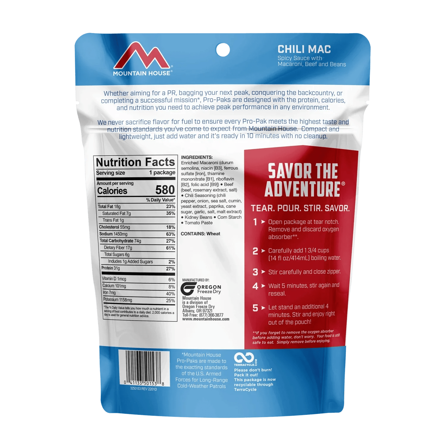 Mountain House Pro-Pak - Chili Mac With Beef Liberty