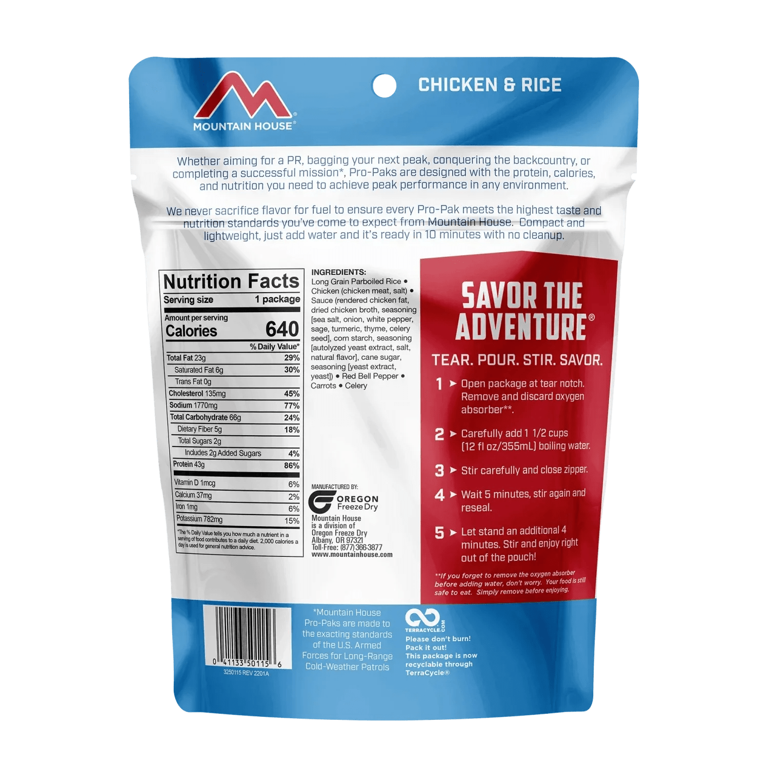 Mountain House Pro-Pak - Rice & Chicken Liberty